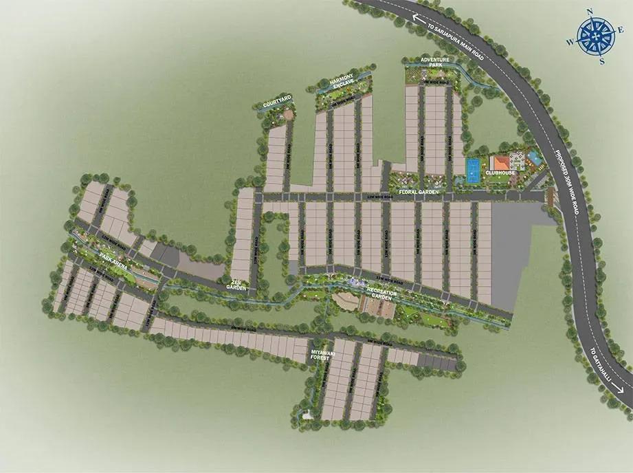 Adarsh Garden Estate Plots plots master plan