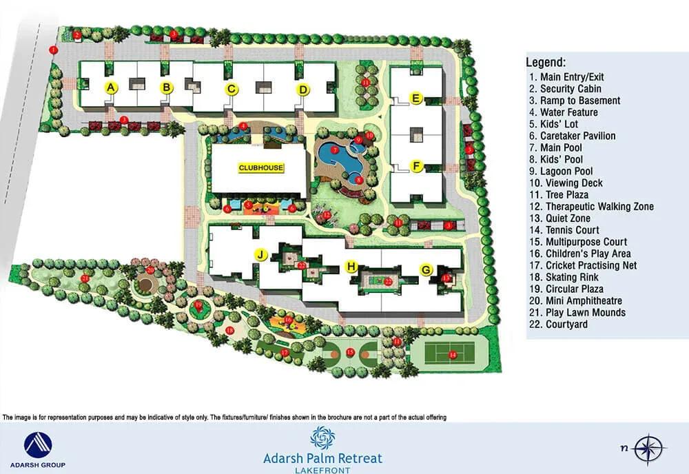 Adarsh Palm Retreat Lake Front apartments