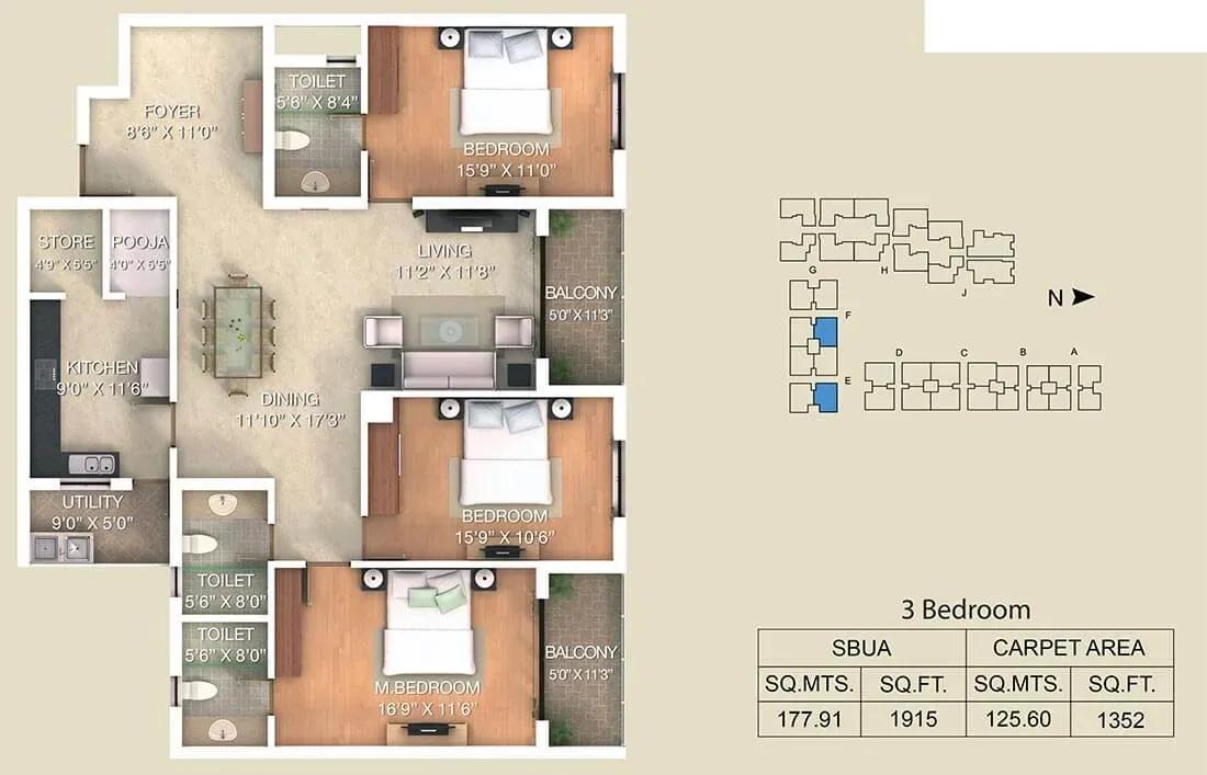 Adarsh Palm Retreat Lake Front apartments