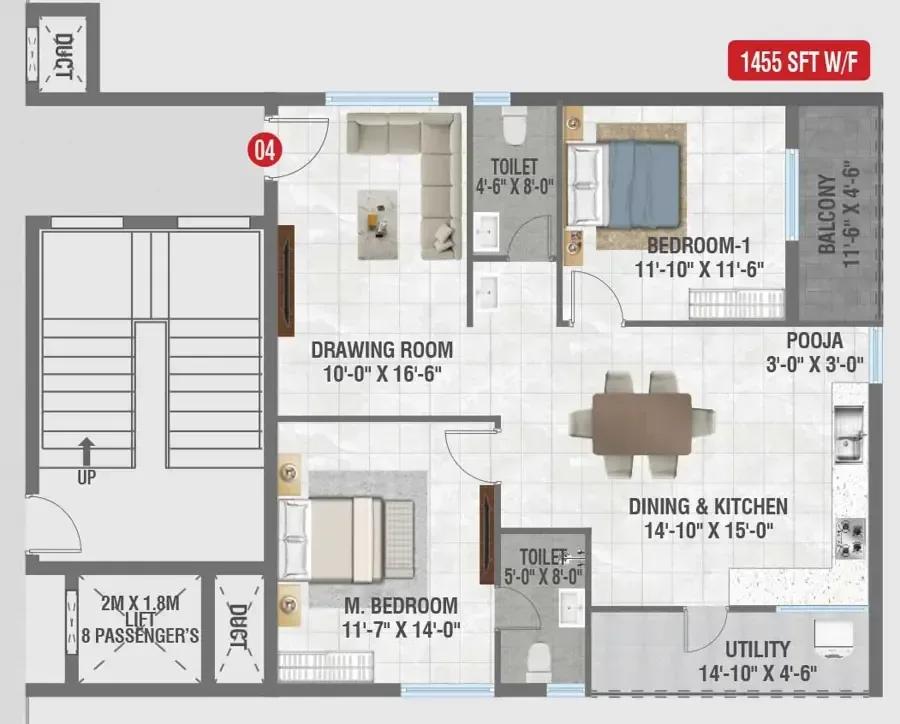 Amrutha Sagar apartments floor plan