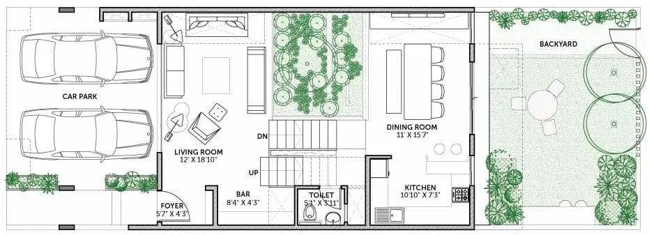 Assetz Earth & Essence apartments ground floor plan