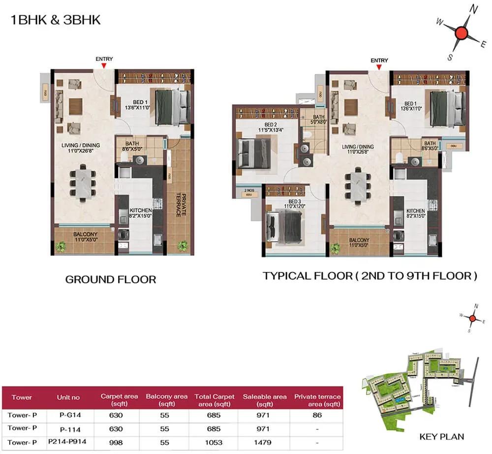 Casagrand Hola Chennai apartments floor plan