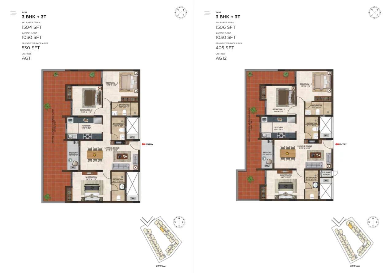 Casagrand Lorenza apartments 3 BHK floor plan