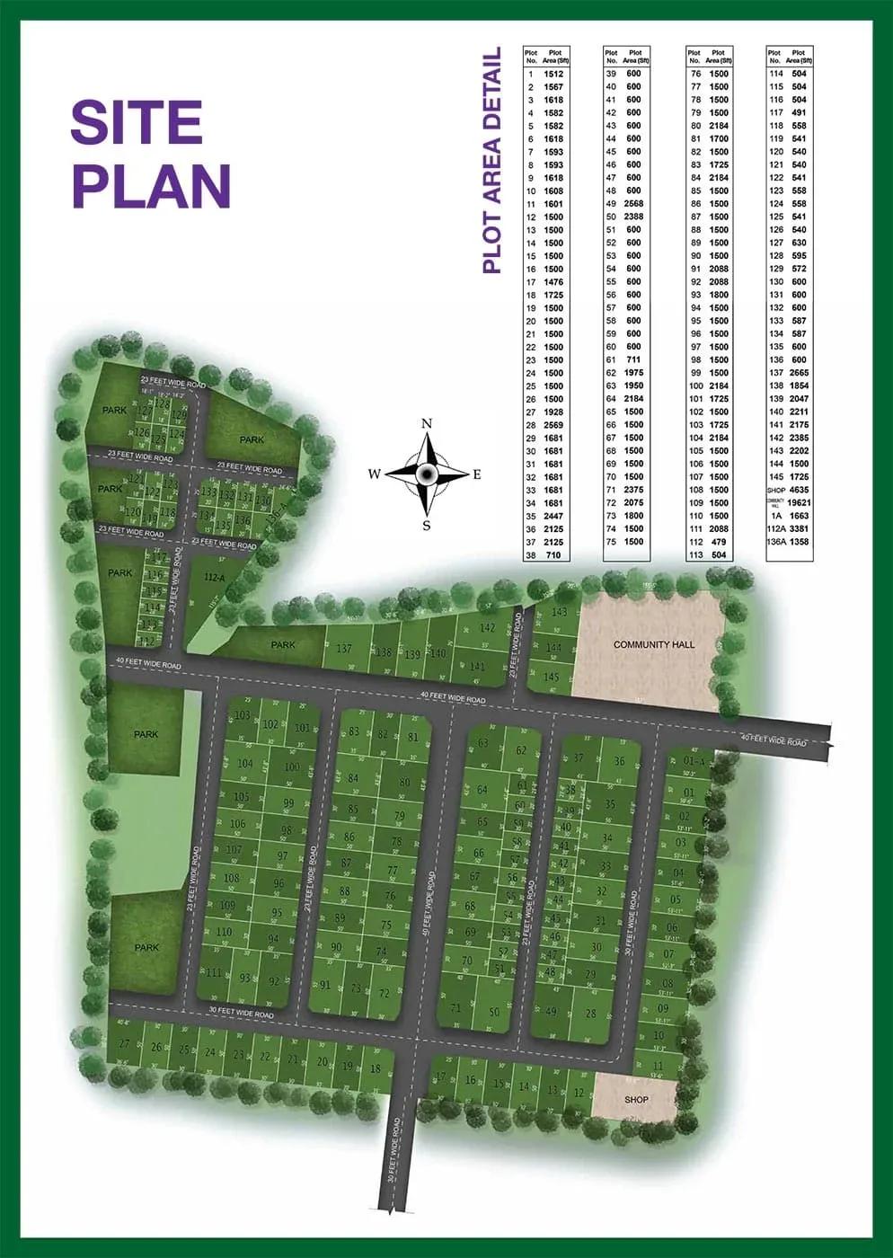 CasaGrand Uptown plots site plan