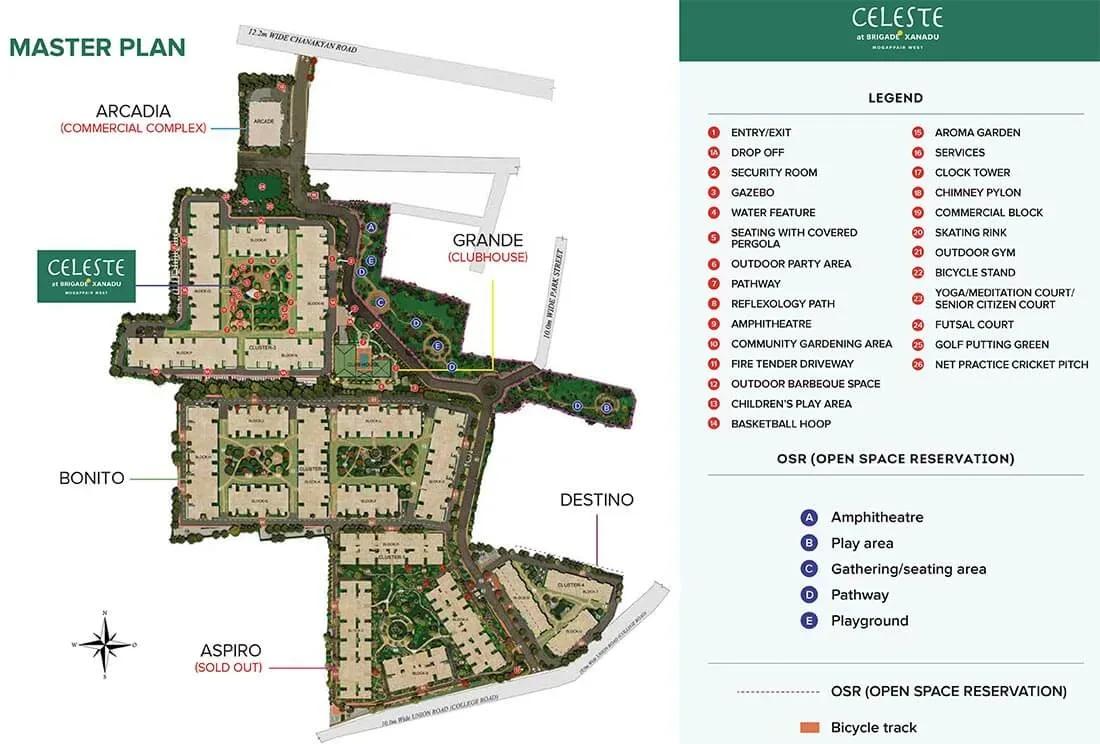 Brigade Xanadu Celeste apartments master plan