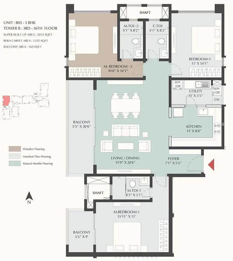 DNR Highline apartments floor plan