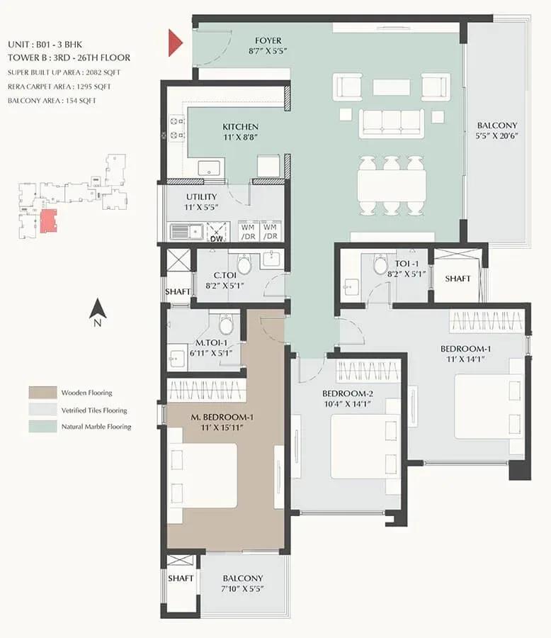 DNR Highline apartments floor plan