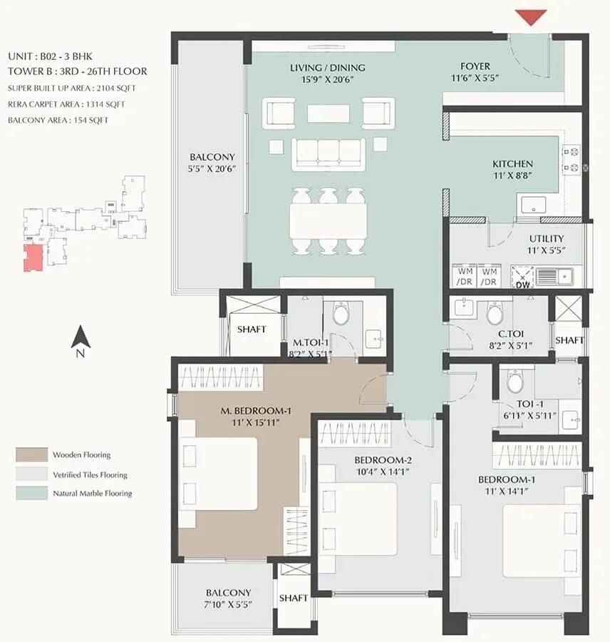 DNR Highline apartments floor plan