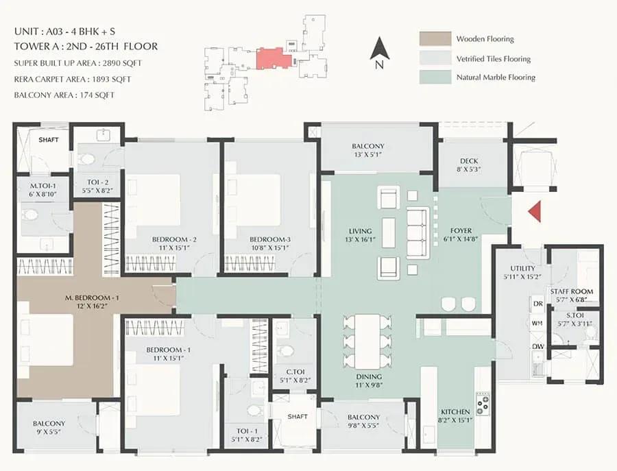 DNR Highline apartments floor plan