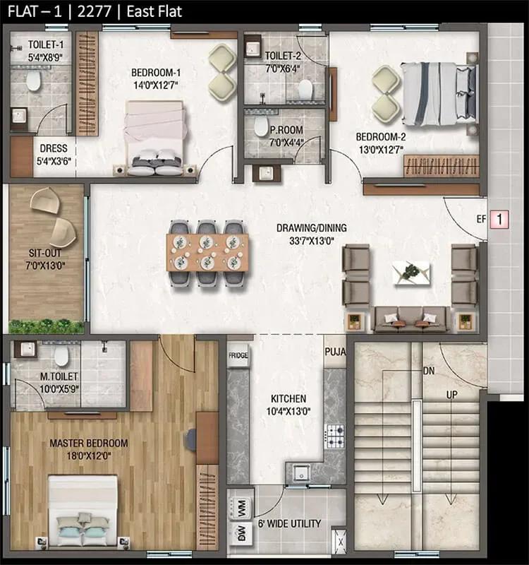 DSR Altitudes apartments floor plan
