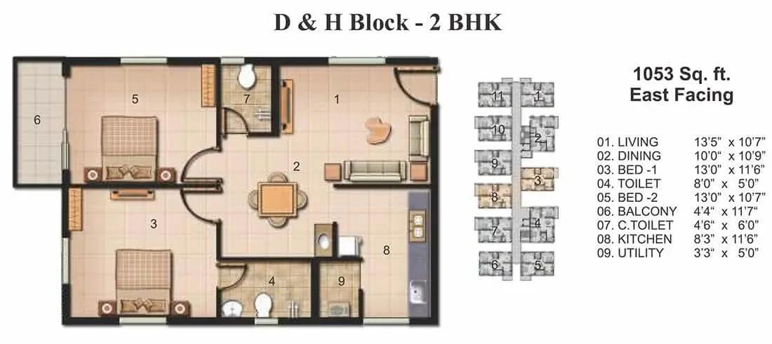 Jains Carlton Creek apartments floor plan