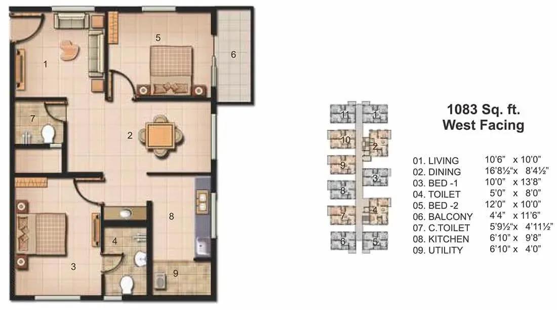 Jains Carlton Creek apartments floor plan
