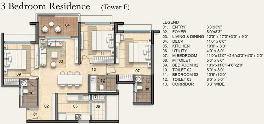 Lodha Haven Apartments floor plan