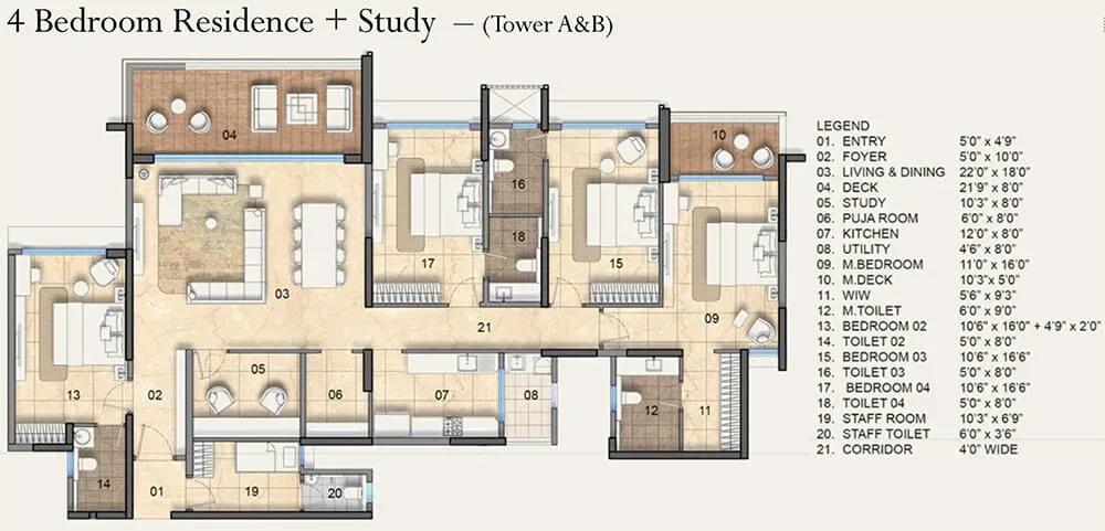 Lodha Haven Apartments floor plan