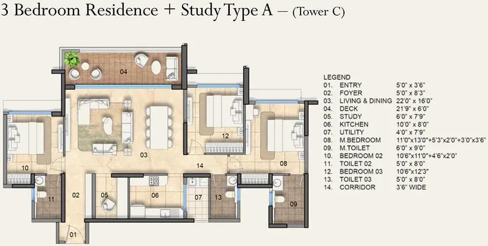 Lodha Haven Apartments floor plan
