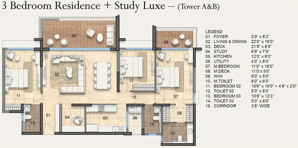 Lodha Haven Apartments floor plan