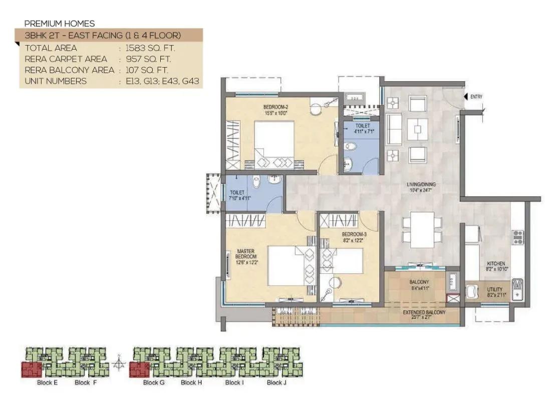 TVS Emerald Peninsula Magnific apartments