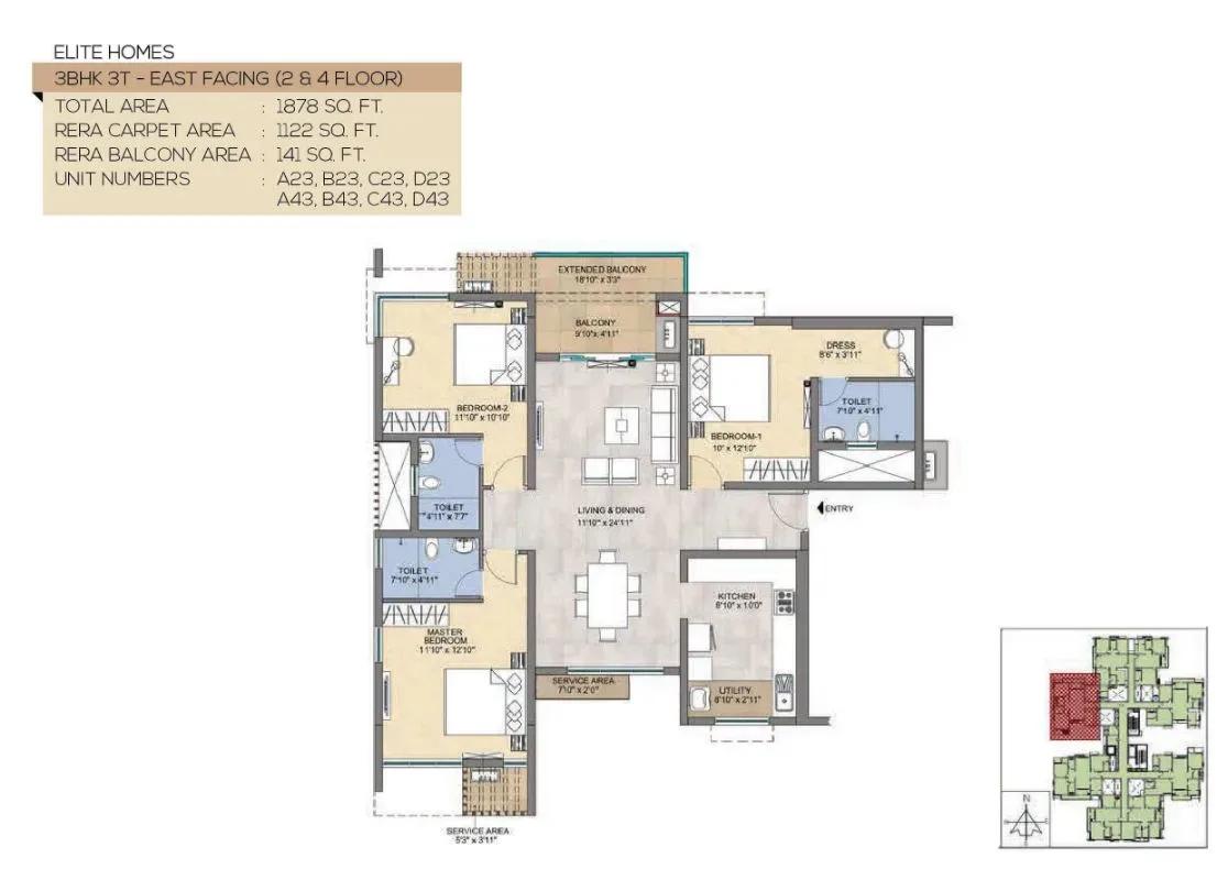 TVS Emerald Peninsula Magnific apartments
