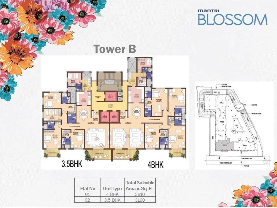 Mantri Blossom apartments floor plan