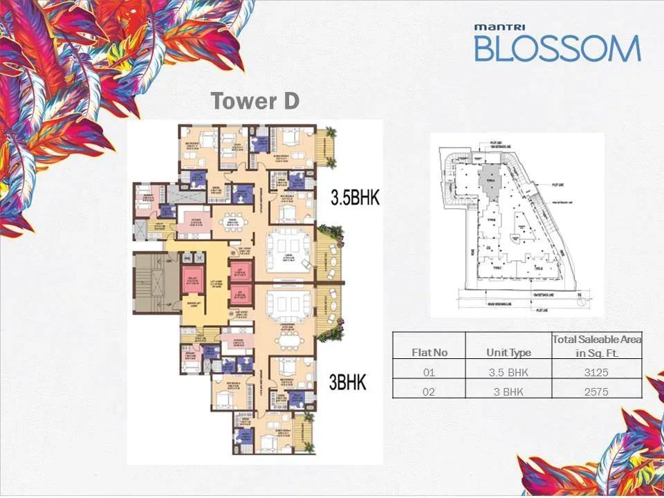 Mantri Blossom apartments floor plan