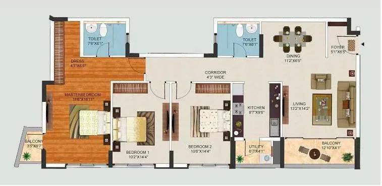 Mantri Lithos apartments floor plan