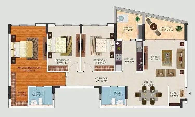 Mantri Lithos apartments floor plan
