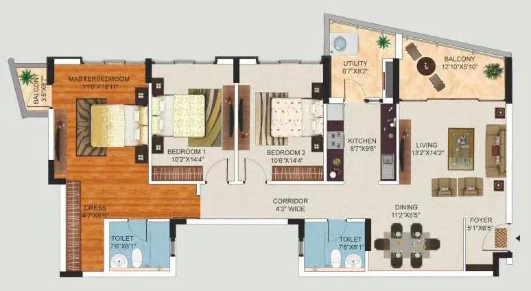 Mantri Lithos apartments floor plan