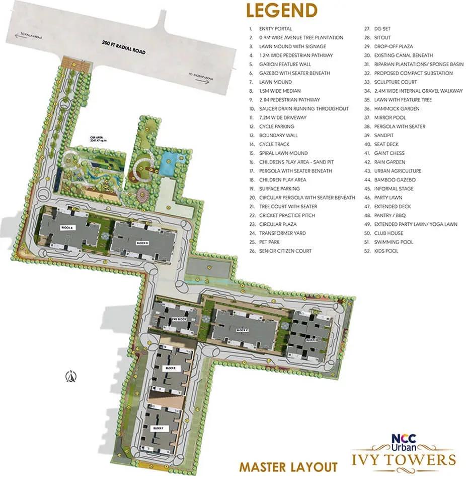 NCC Urban Ivy Towers master plan