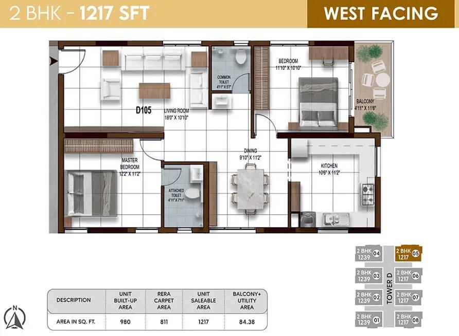 NCC Urban Ivy Towers floor plan