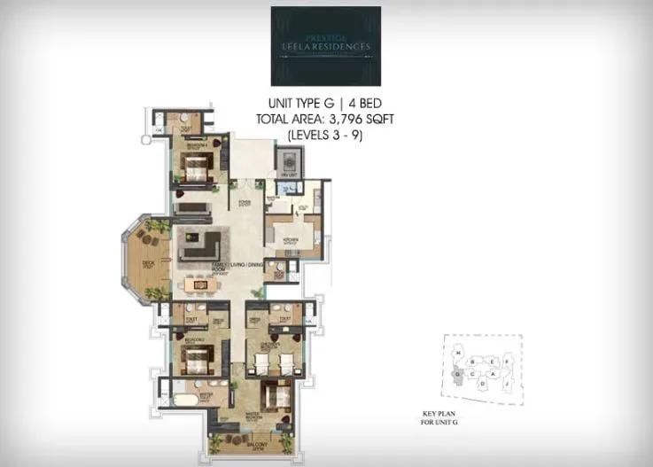 Prestige Leela Residences apartments