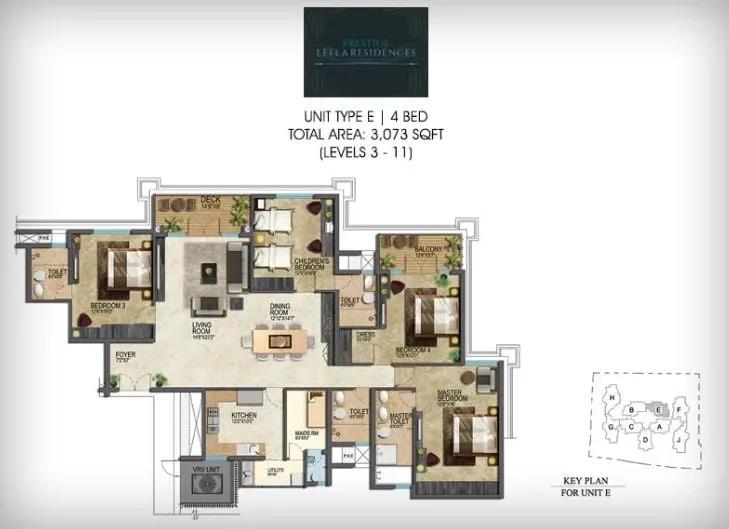 Prestige Leela Residences apartments
