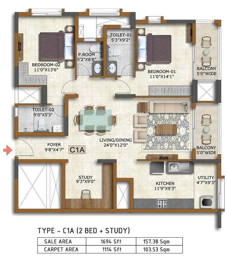 Prestige Waterford apartments