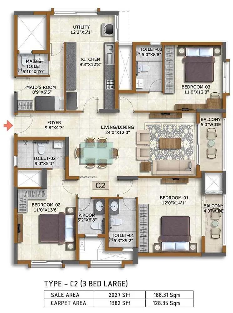 Prestige Waterford apartments