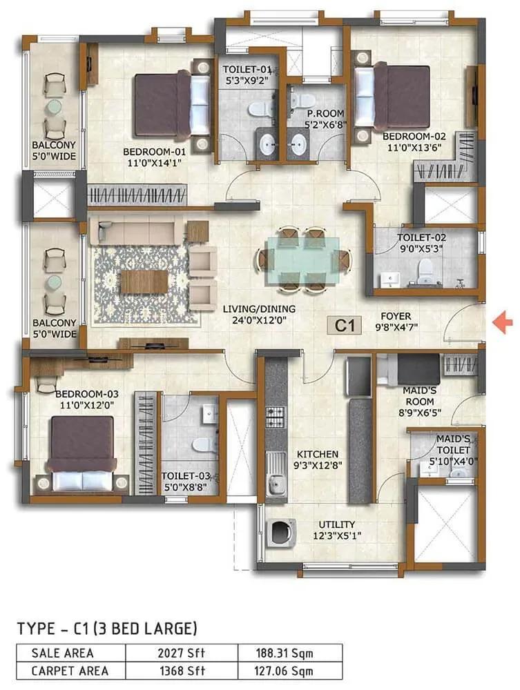 Prestige Waterford apartments