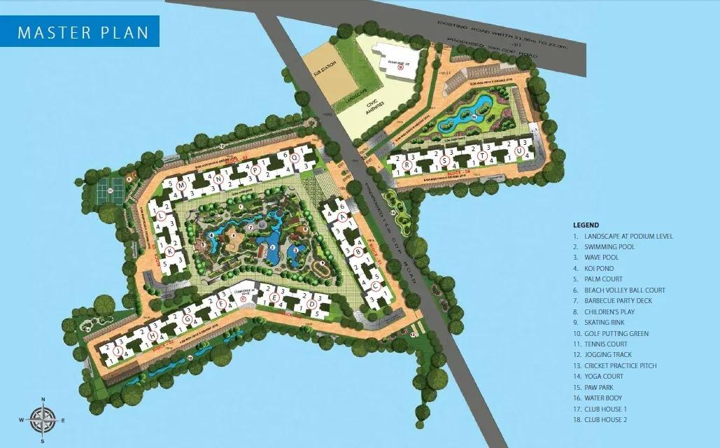 Purva Palm Beach apartments master plan
