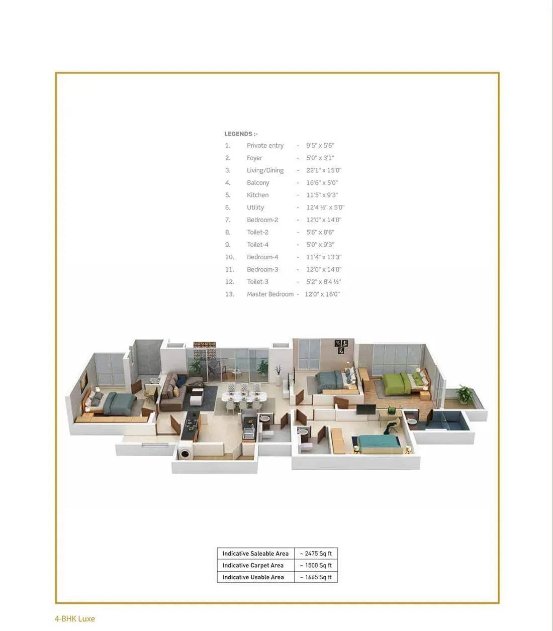 Purva Somerset House apartments floor plan