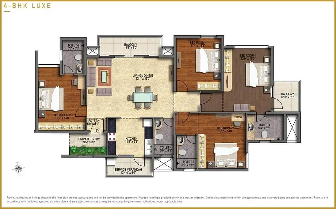 Purva Somerset House apartments floor plan
