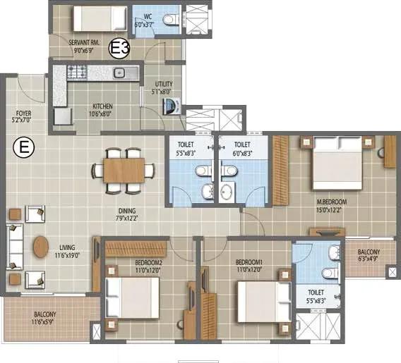 Purva Waves apartments