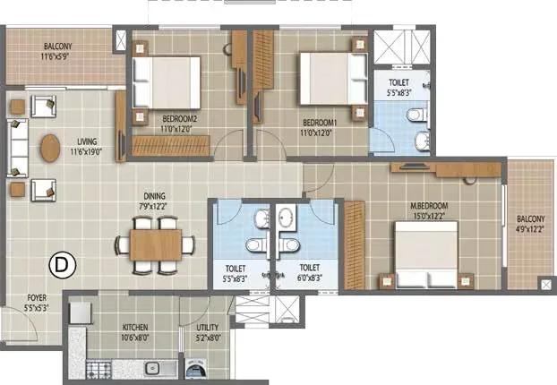 Purva Waves apartments