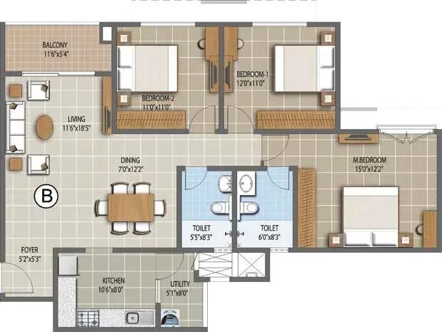 Purva Waves apartments