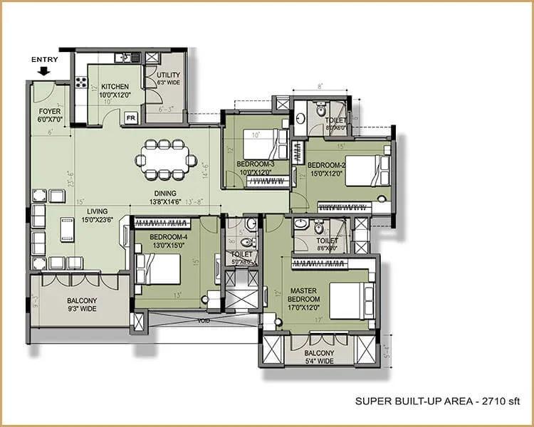 Purva Windermere apartments floor plan