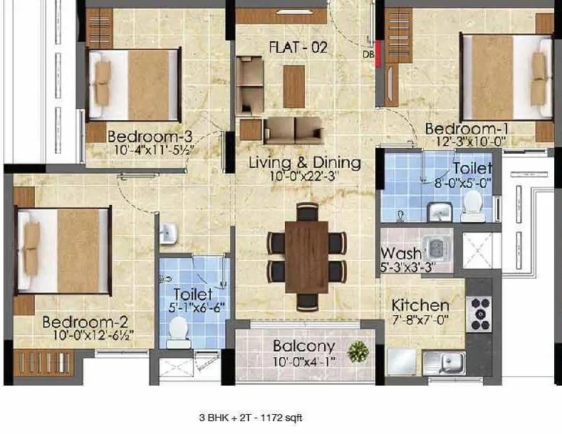 Radiance Suprema apartments floor plan