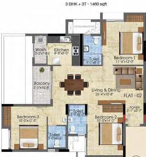 Radiance Suprema apartments floor plan