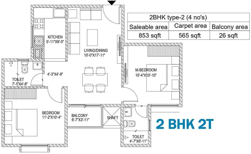 Sattva Bliss apartments floor plan