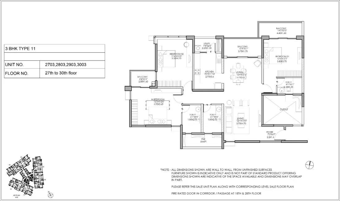 Shapoorji Pallonji ParkWest apartments floor plan