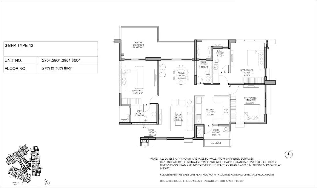 Shapoorji Pallonji ParkWest apartments floor plan