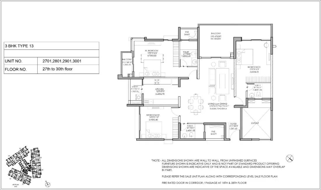 Shapoorji Pallonji ParkWest apartments floor plan