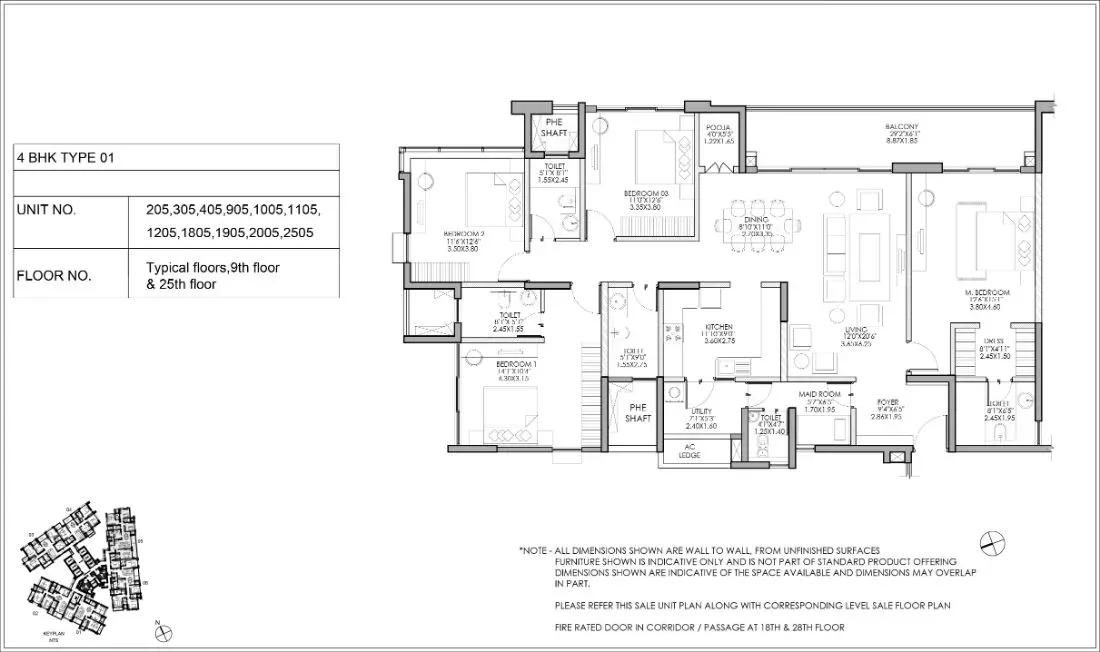 Shapoorji Pallonji ParkWest apartments floor plan