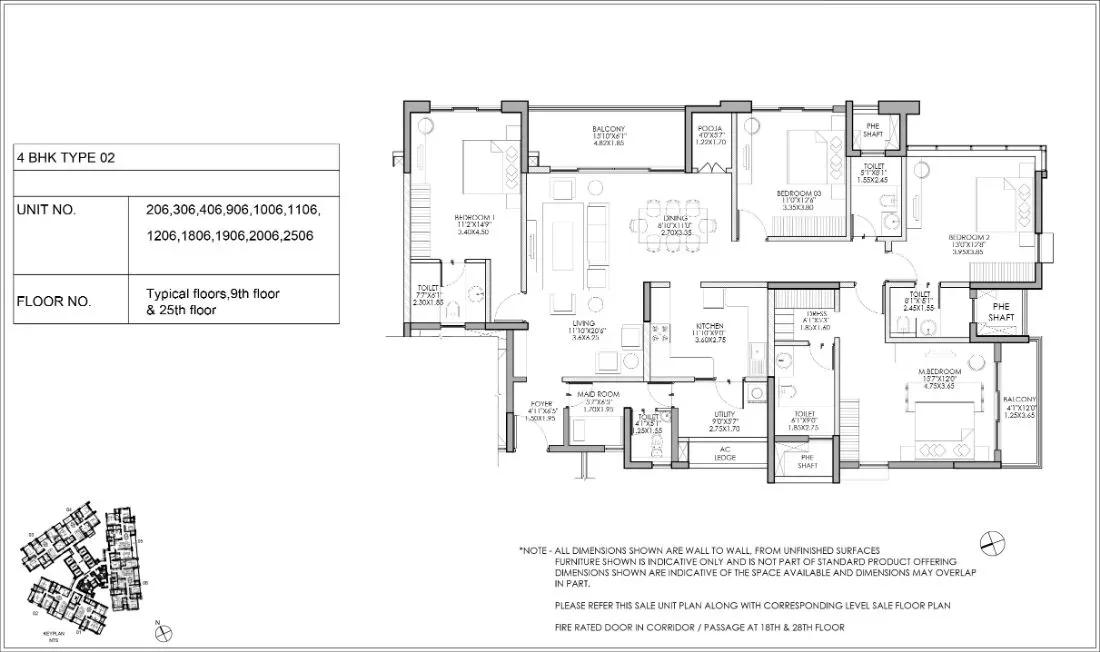 Shapoorji Pallonji ParkWest apartments floor plan
