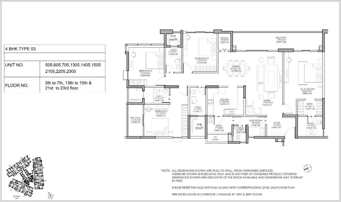 Shapoorji Pallonji ParkWest apartments floor plan